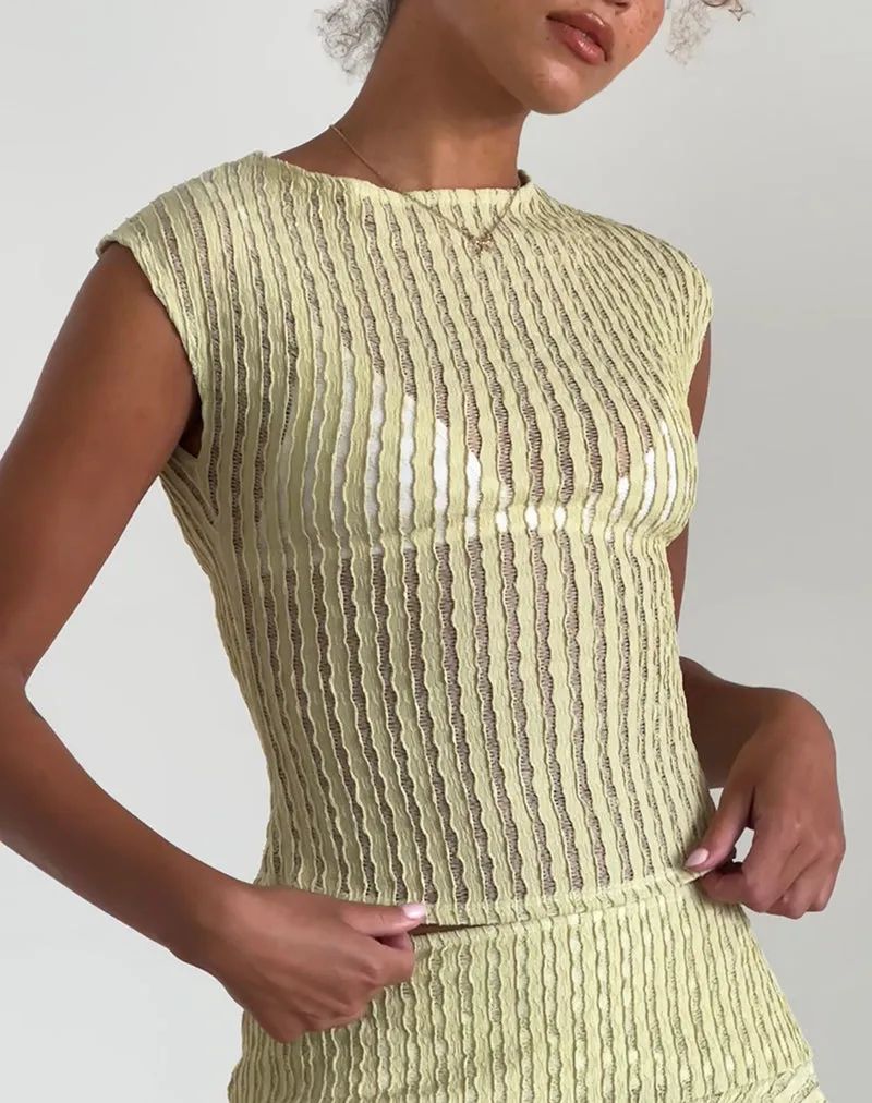 Nova Top in Crinkle Sage sold by Motel Rocks product image thumbnail 4