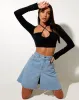 Sira Crop Top in Black sold by Motel Rocks