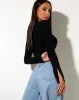 Sira Crop Top in Black sold by Motel Rocks