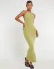 Virnilia Halterneck Maxi Dress in Lime sold by Motel Rocks