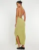Virnilia Halterneck Maxi Dress in Lime sold by Motel Rocks