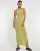 Virnilia Halterneck Maxi Dress in Lime sold by Motel Rocks