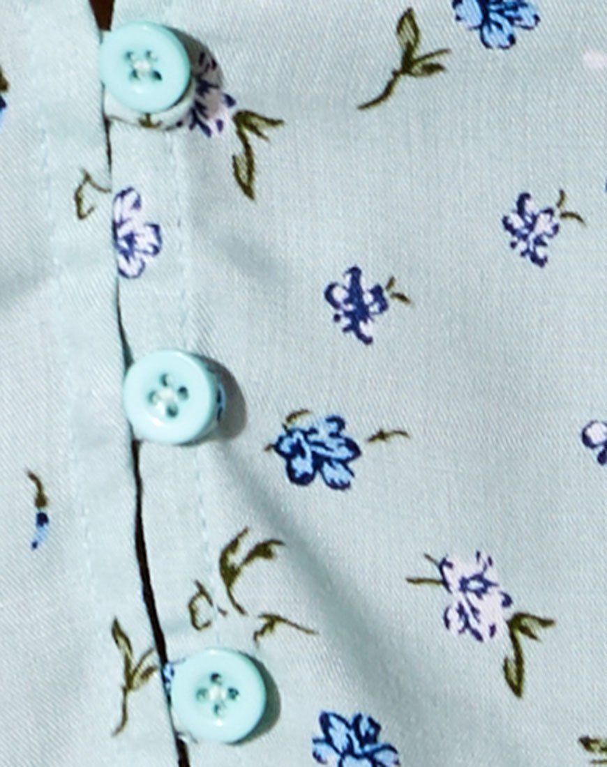 Flaba Top in Pretty Petal Green sold by Motel Rocks product image thumbnail 5