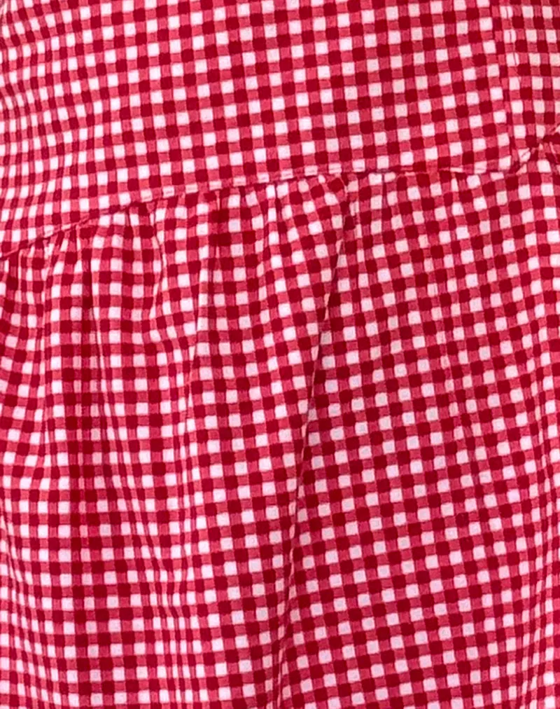 Leshi Mini Dress in Red Gingham sold by Motel Rocks product image thumbnail 5