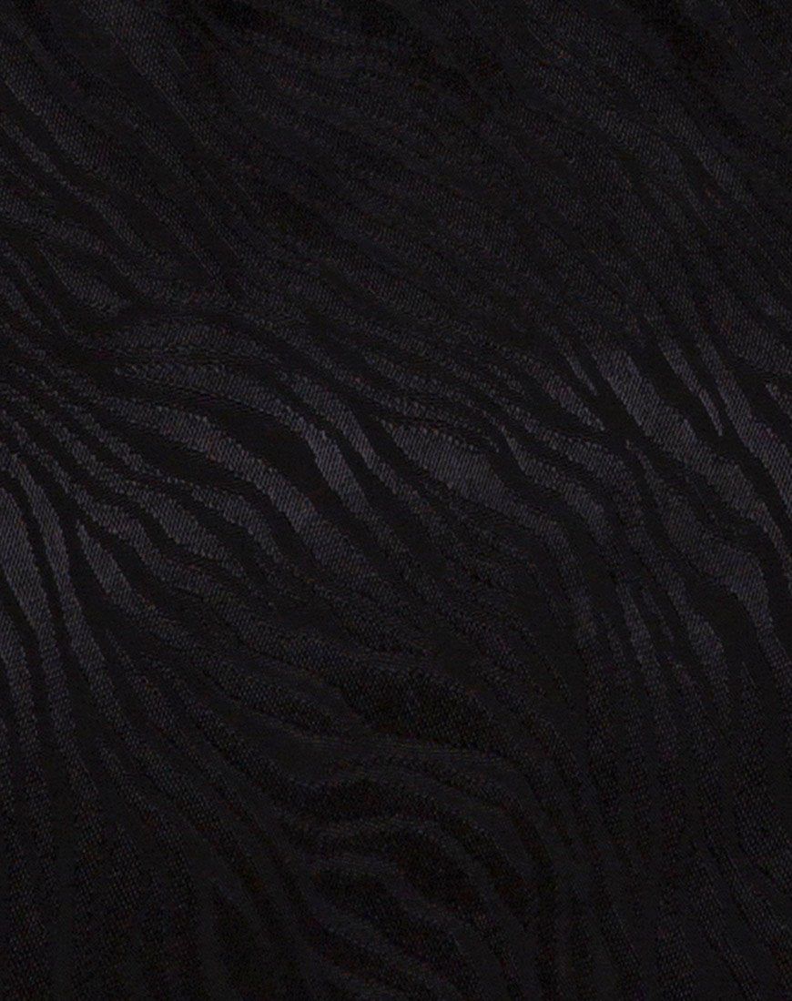 Shenka Mini Skirt in Satin Zebra Black sold by Motel Rocks product image thumbnail 5