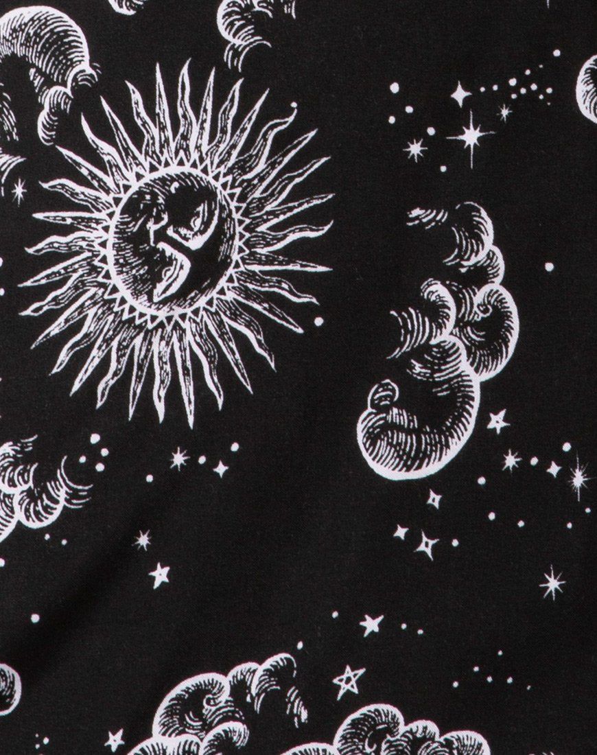 Sheny Mini Skirt in Night Sky Black sold by Motel Rocks product image thumbnail 5