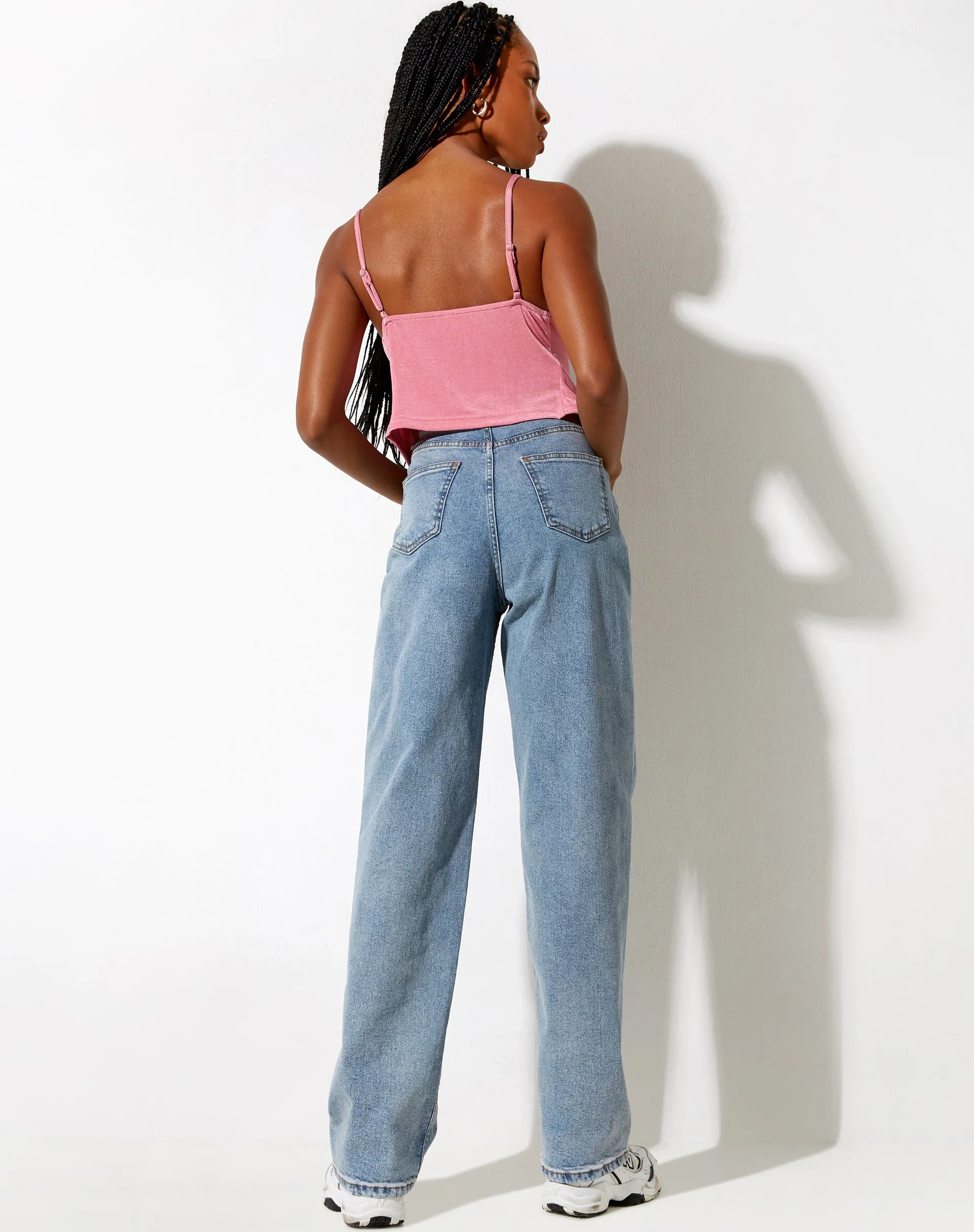 Rumak Cami Top in Crepe Hot Pink sold by Motel Rocks product image thumbnail 4