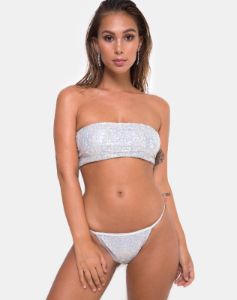 Maise Bottom Bikini in Sequin Diamond Shine sold by Motel Rocks