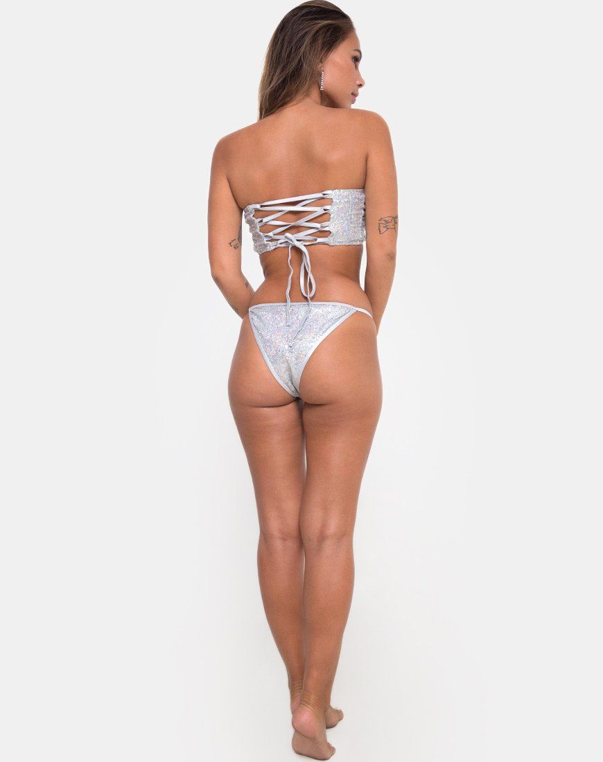 Maise Bottom Bikini in Sequin Diamond Shine sold by Motel Rocks product image thumbnail 4
