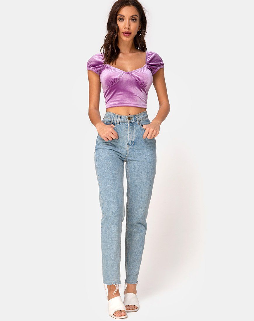 Glaty Top in Velvet Lilac sold by Motel Rocks product image thumbnail 4