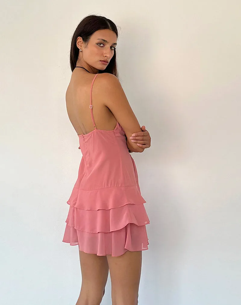 Riasi Mini Dress in Chiffon Blush sold by Motel Rocks product image thumbnail 4