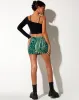 Ima Mini Skirt in 70's Ripple Green sold by Motel Rocks