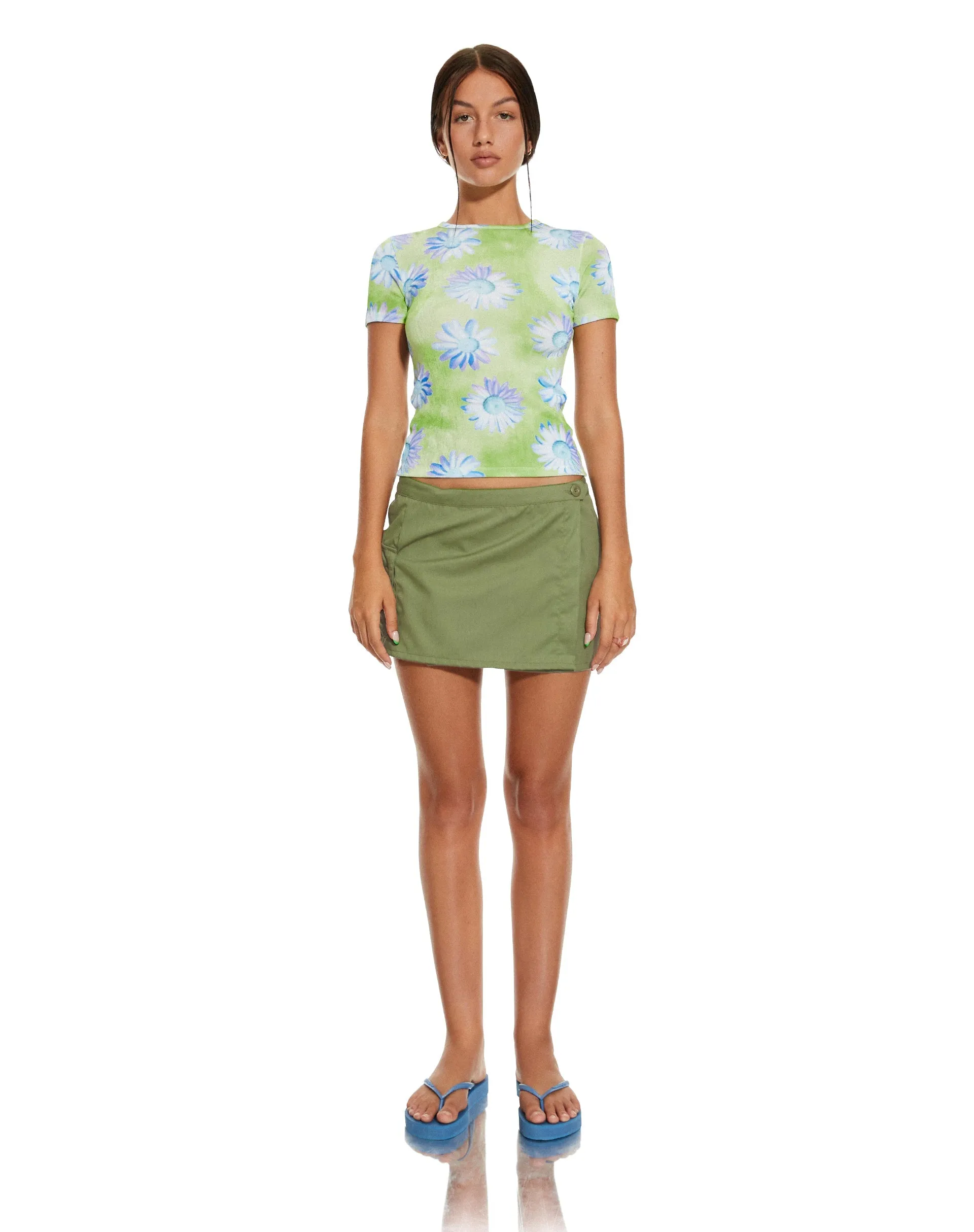 MOTEL X BARBARA Tika Top in Neon Brushstroke Floral sold by Motel Rocks product image thumbnail 4