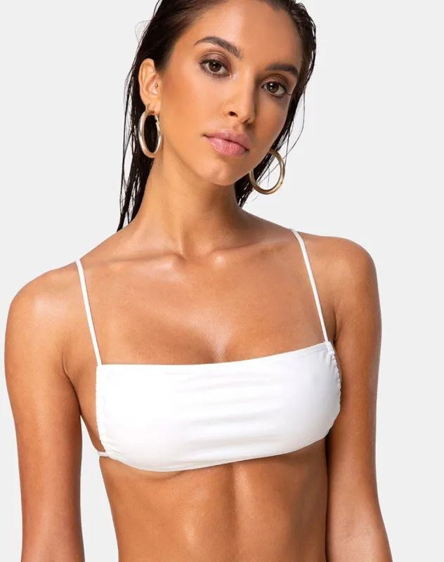 Reema Bikini Top in Ivory sold by Motel Rocks