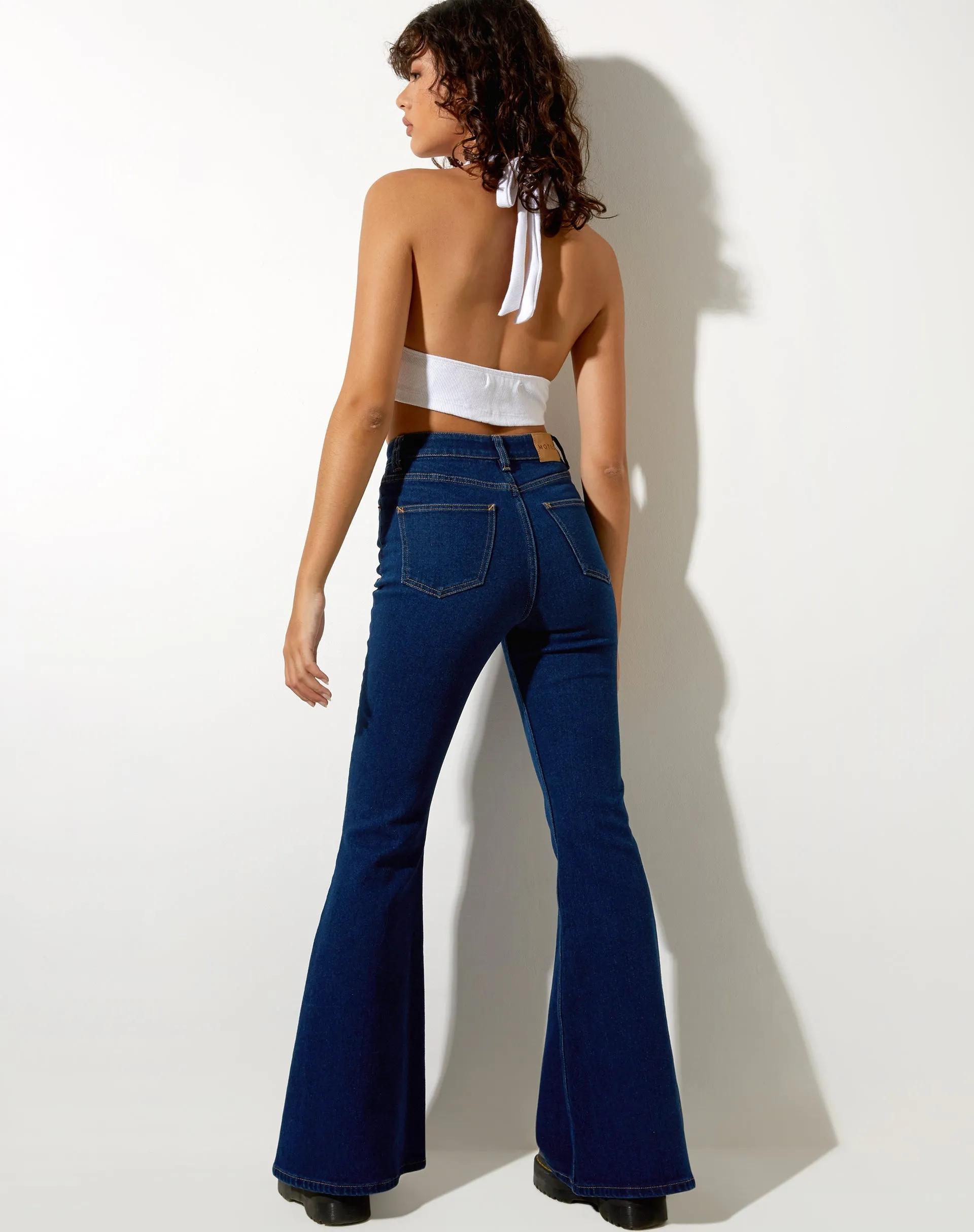 Super Flare Jeans in Mid Blue sold by Motel Rocks product image thumbnail 2
