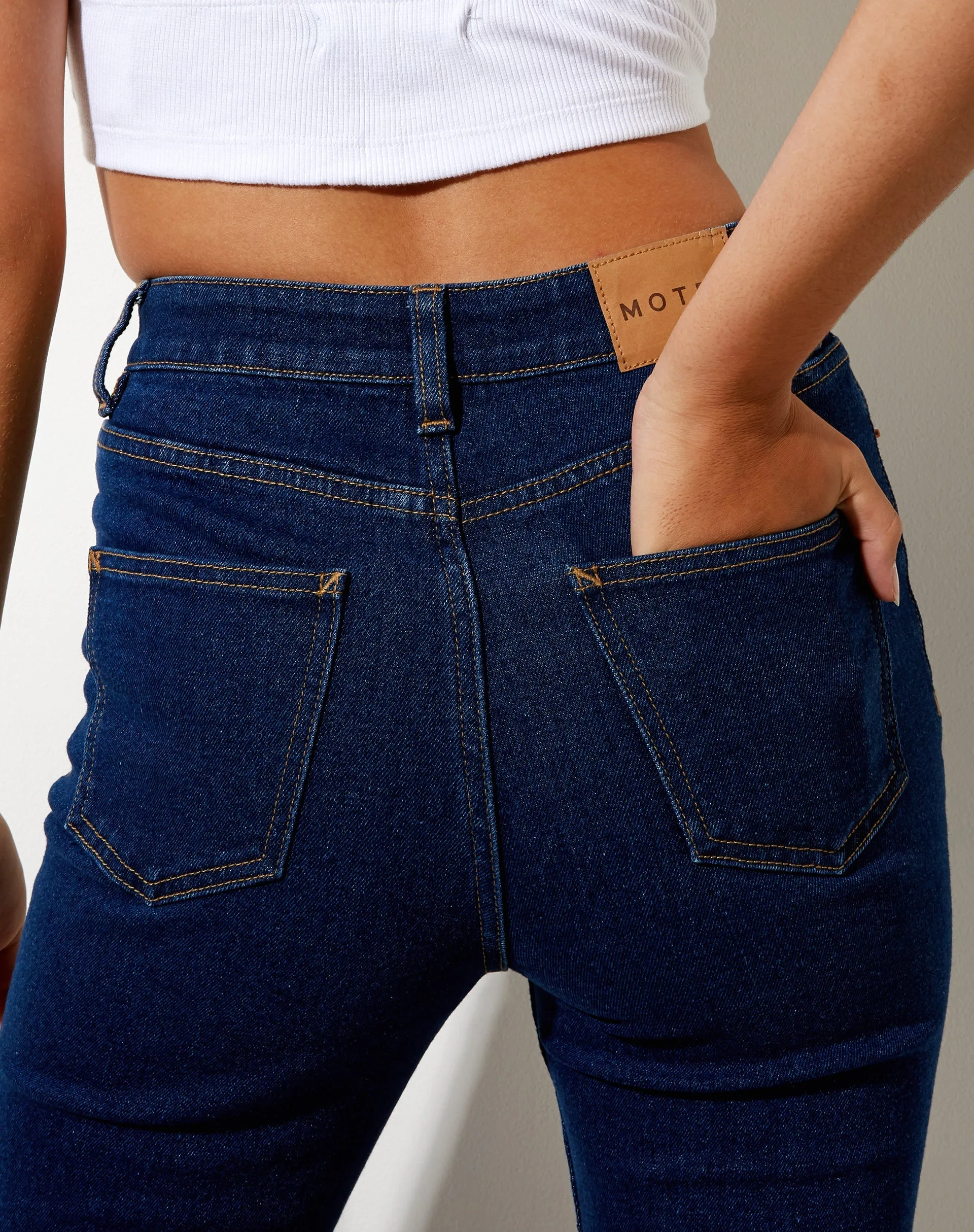 Super Flare Jeans in Mid Blue sold by Motel Rocks product image thumbnail 5