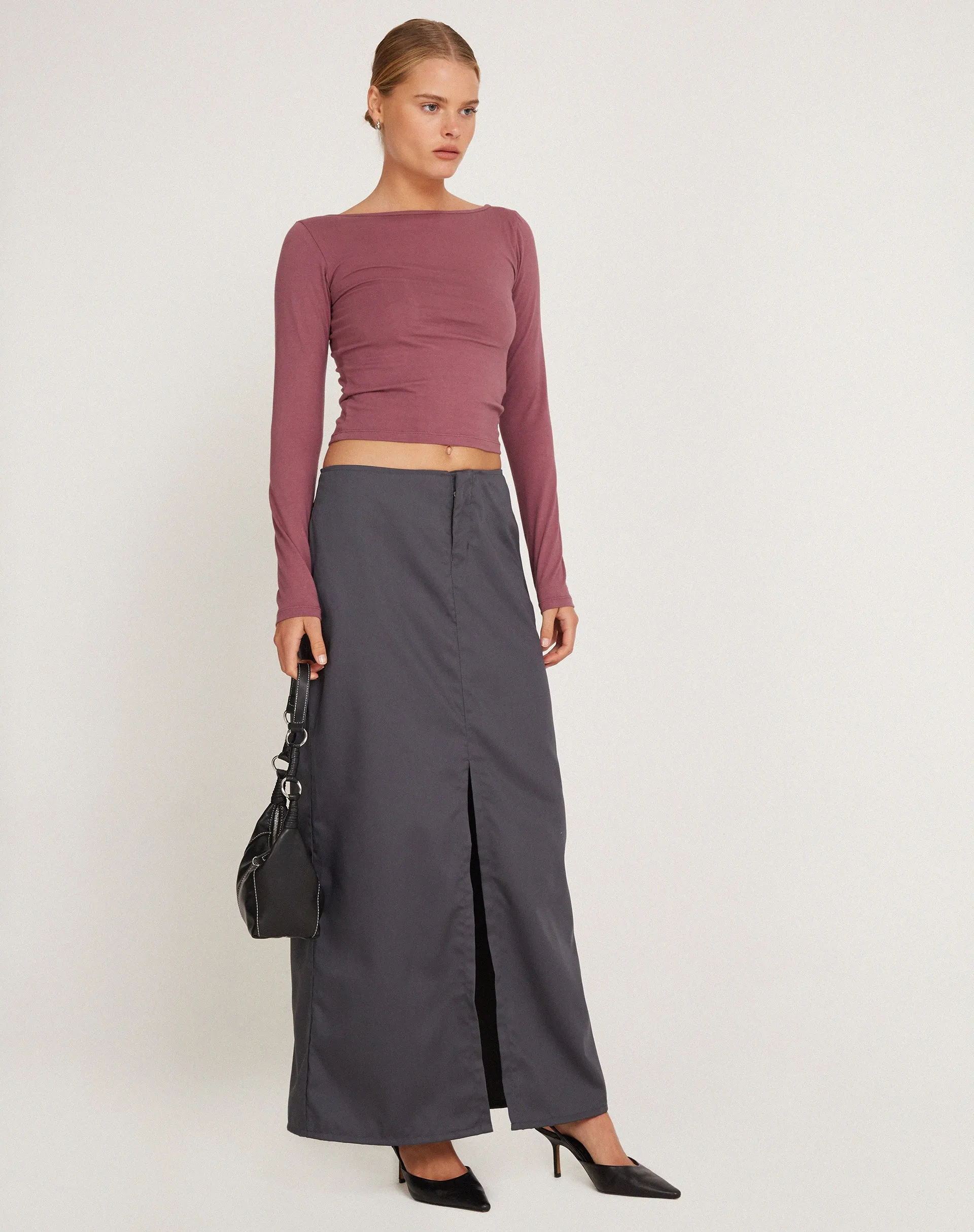 Amabon Long Sleeve Top in Mauve sold by Motel Rocks product image thumbnail 3