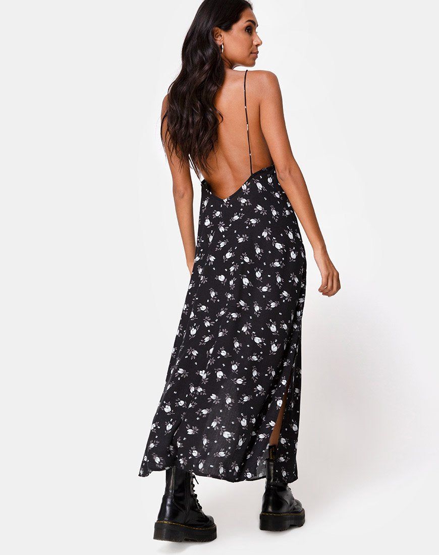 Hime Maxi Dress in Dark Tulip sold by Motel Rocks product image thumbnail 2