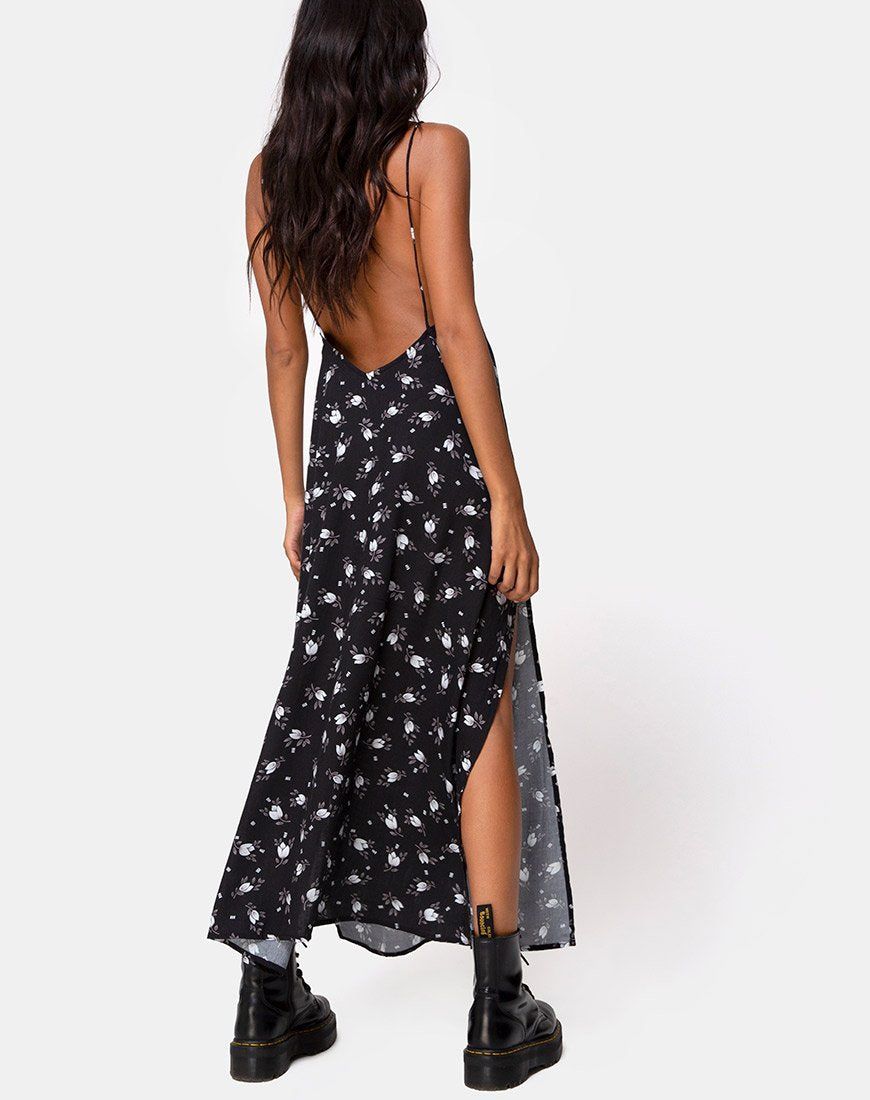 Hime Maxi Dress in Dark Tulip sold by Motel Rocks product image thumbnail 4
