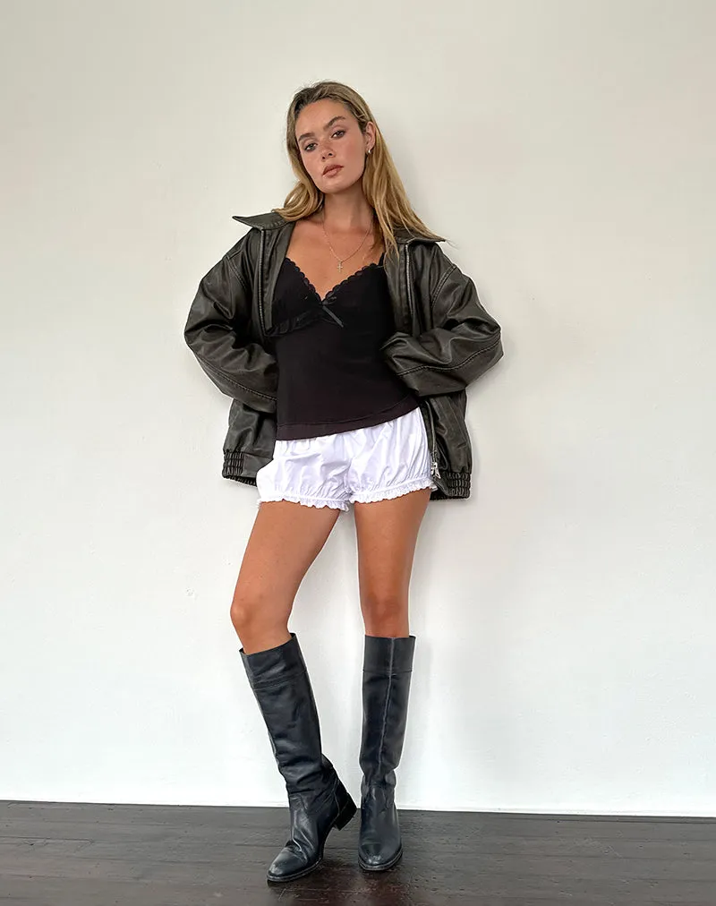 Melinda Frill Edge Cami Top in Black sold by Motel Rocks product image thumbnail 5