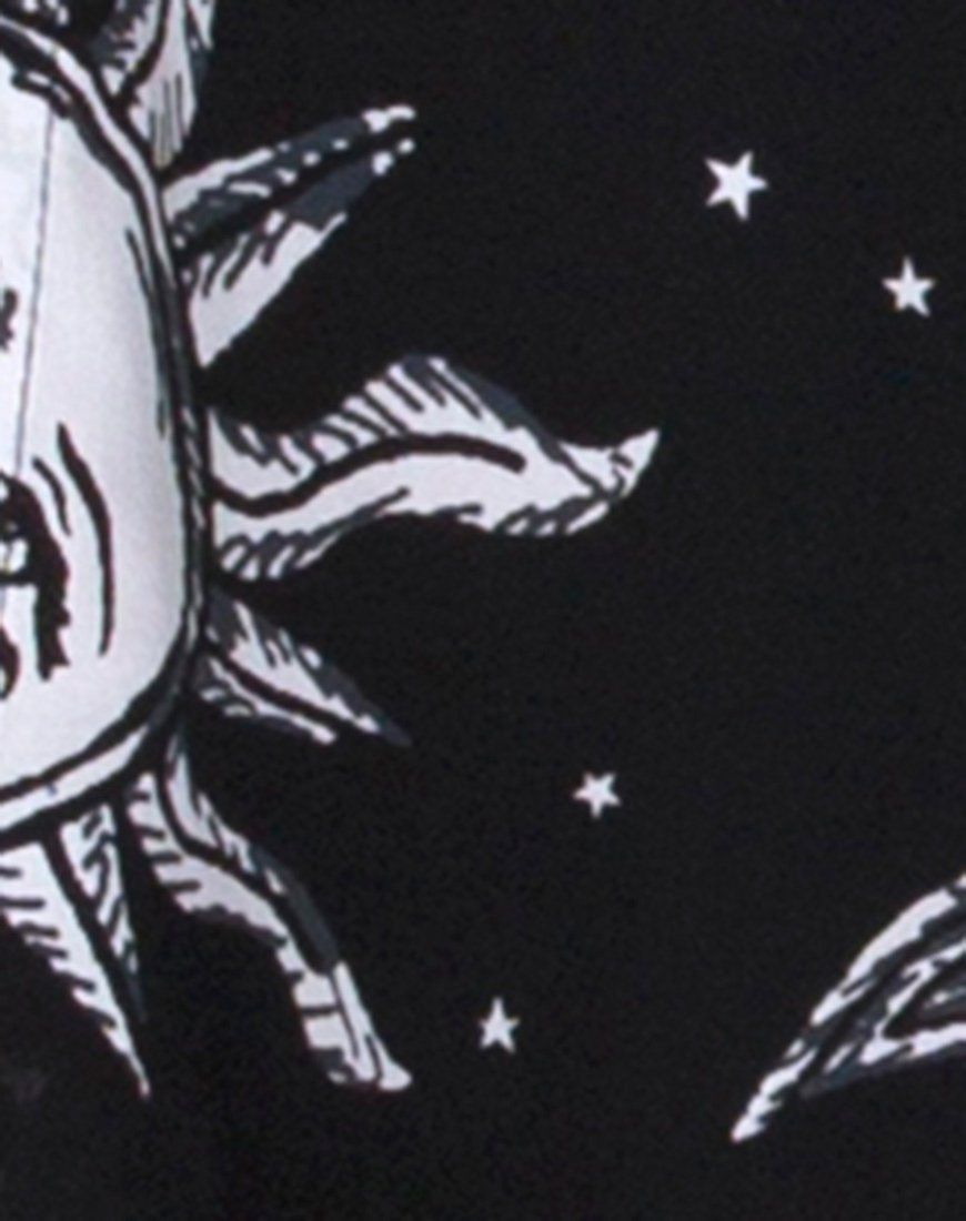 Hime Maxi Dress in Oversize Sun Moon and Stars sold by Motel Rocks product image thumbnail 5