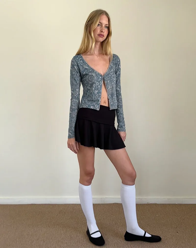 Libby Cardi in Blue Ornate Print Lycra sold by Motel Rocks product image thumbnail 3