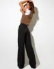 Ivo Flare Trouser in Pinstripe Black sold by Motel Rocks