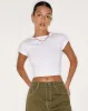 Surtie Crop Top in Lycra White sold by Motel Rocks
