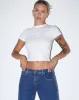 Surtie Crop Top in Lycra White sold by Motel Rocks