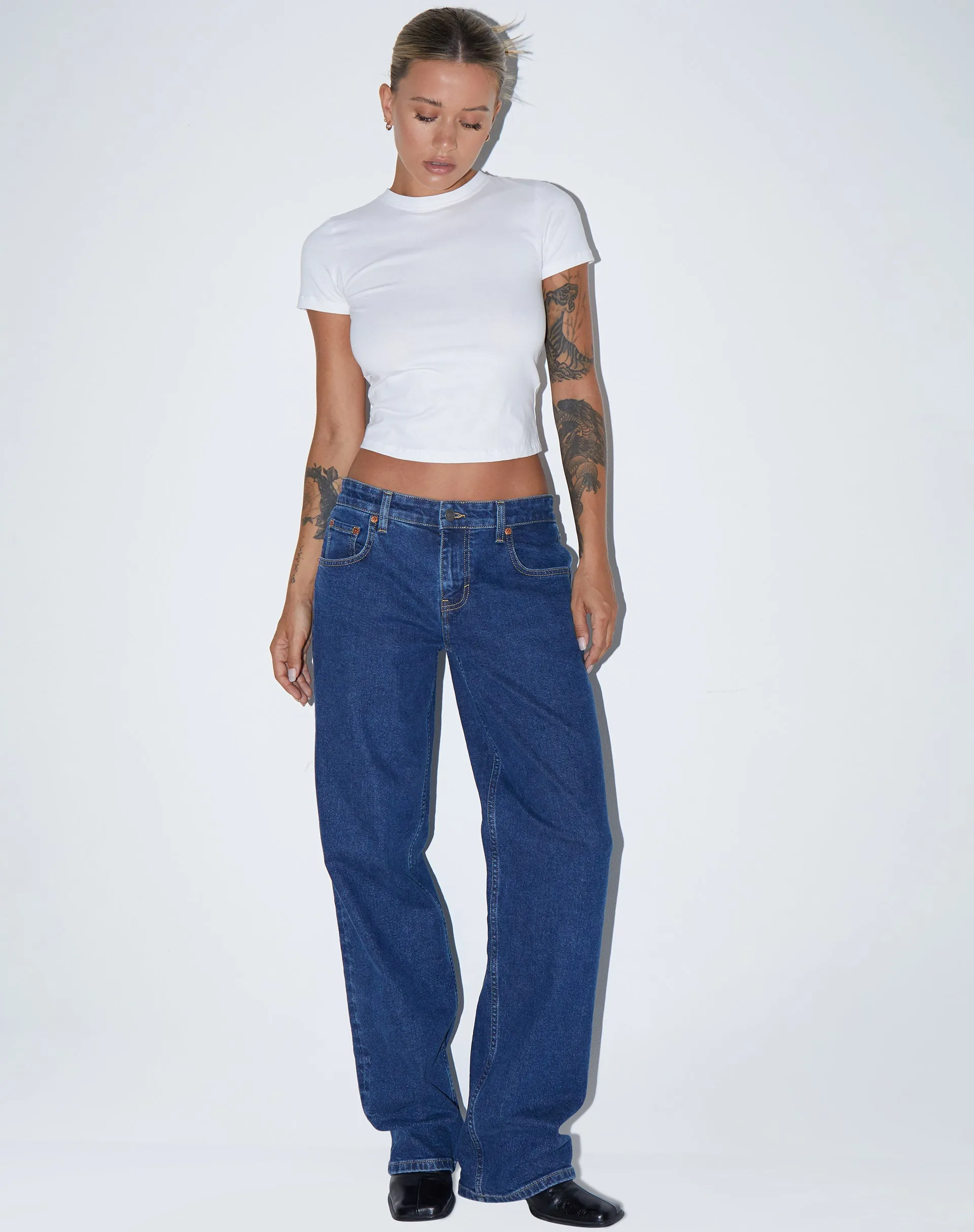 Surtie Crop Top in Lycra White sold by Motel Rocks product image thumbnail 4