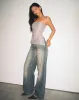 Brilia Bandeau Top in Sequin Knit Silver sold by Motel Rocks