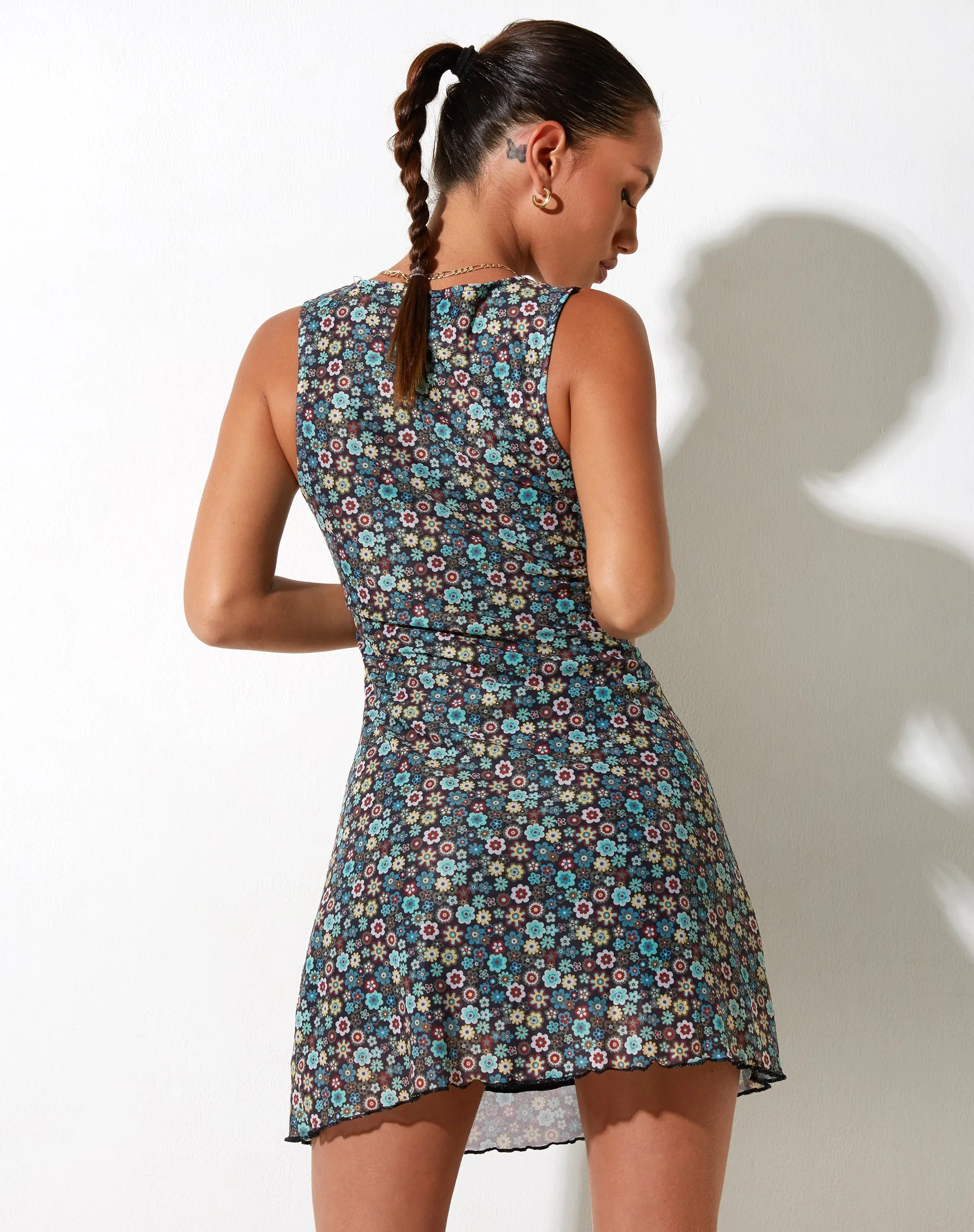 Avalie Mini Dress in Folk Floral sold by Motel Rocks product image thumbnail 2