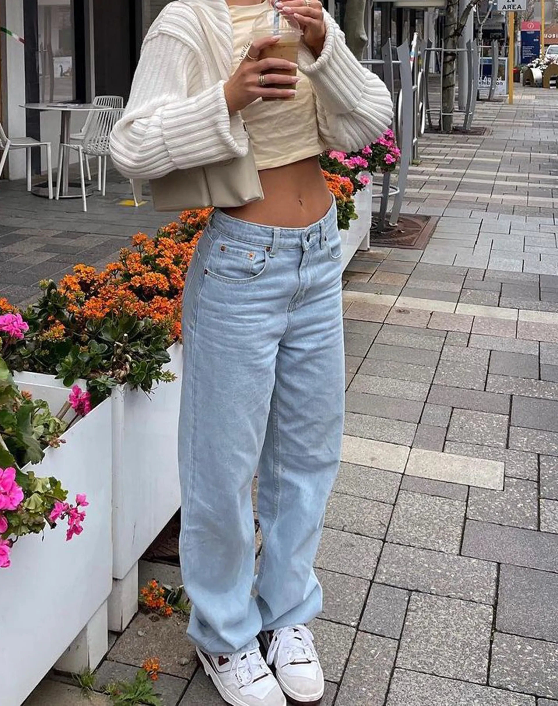 Low Rise Parallel Jeans in Extra Light Wash Blue sold by Motel Rocks product image thumbnail 2