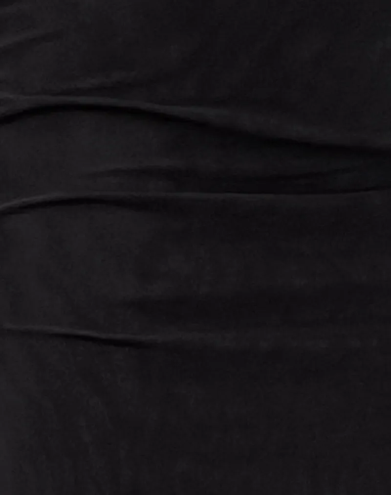 Lyra Backless Midi Dress in Mesh Black sold by Motel Rocks product image thumbnail 5