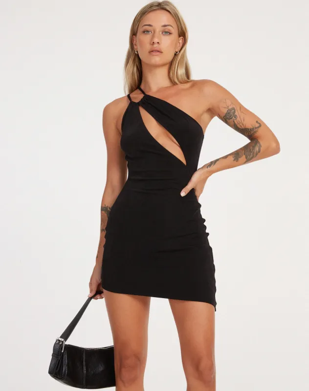 Landy Mini Dress in Black made by Motel Rocks