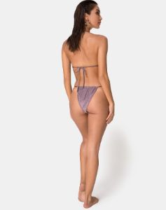 Mone Bikini Top in Gunmetal Glitter sold by Motel Rocks