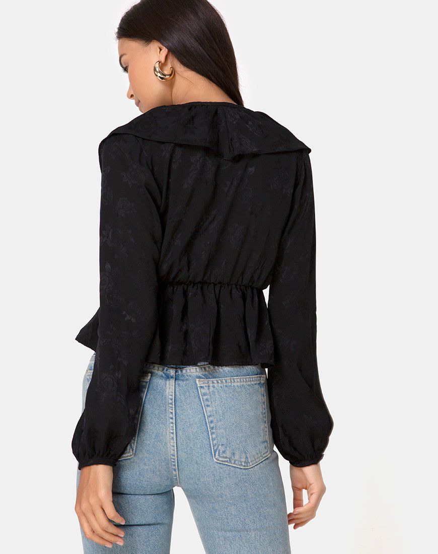 Diar Top in Satin Rose Black sold by Motel Rocks product image thumbnail 2