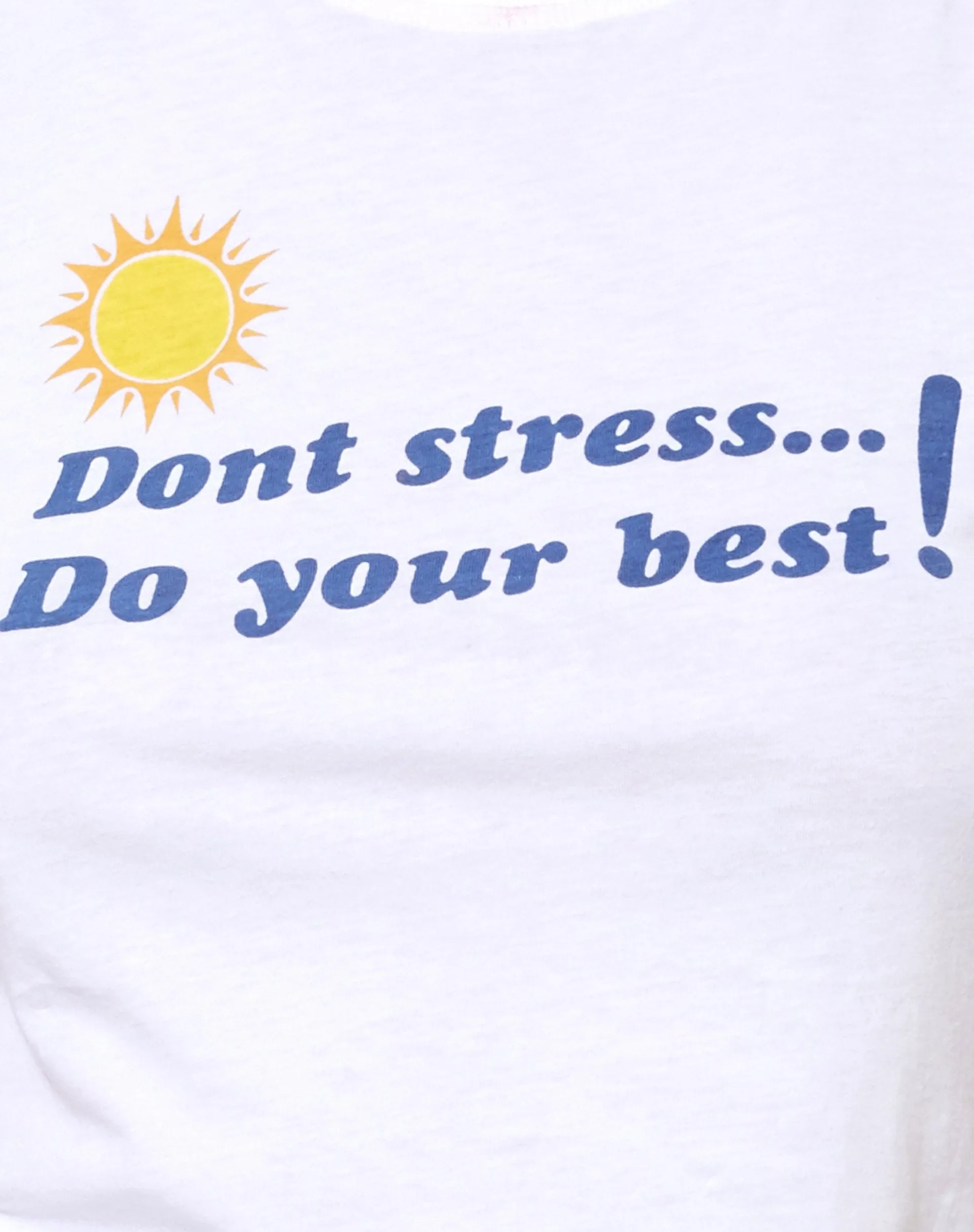 Shrunk Tee in White Don't Stress Do Your Best sold by Motel Rocks product image thumbnail 5