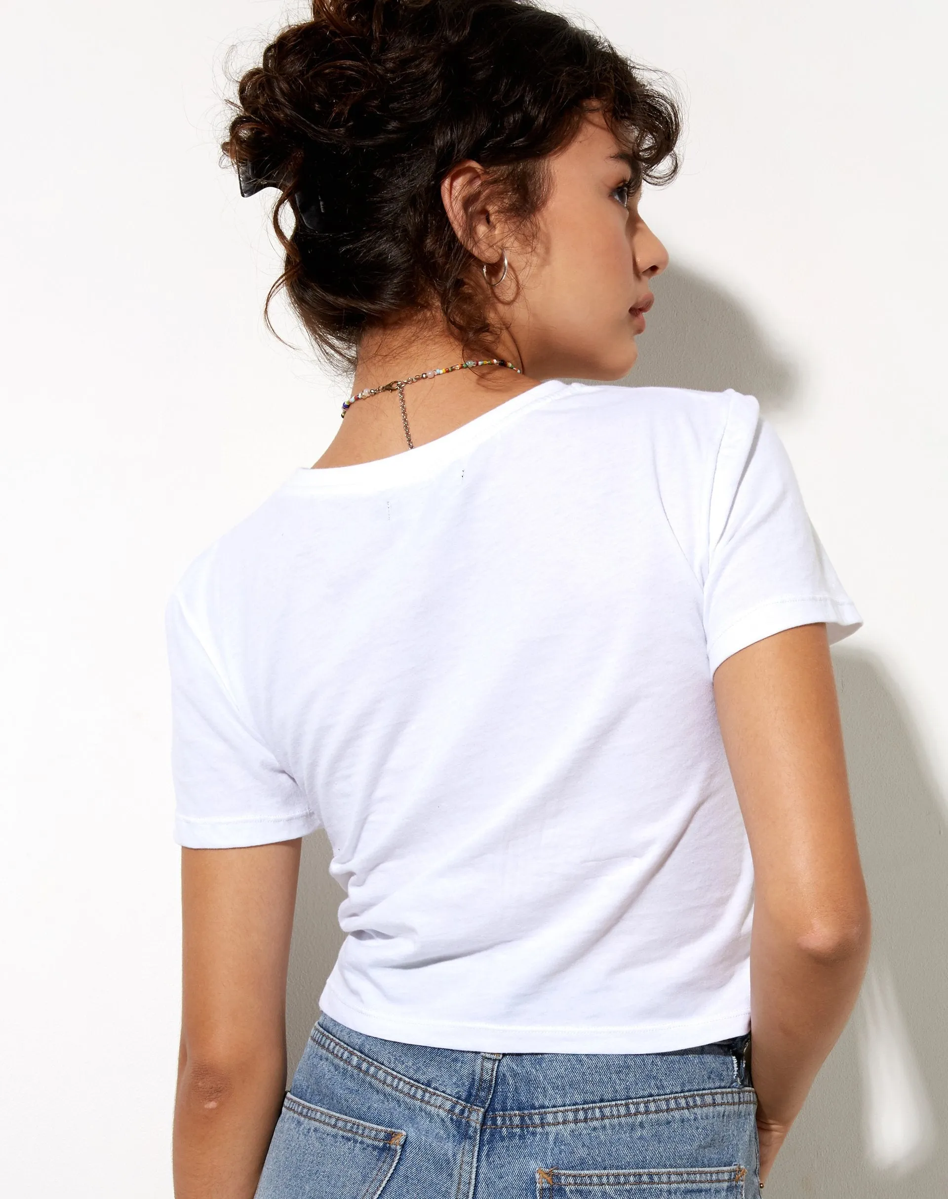 Shrunk Tee in White Don't Stress Do Your Best sold by Motel Rocks product image thumbnail 2