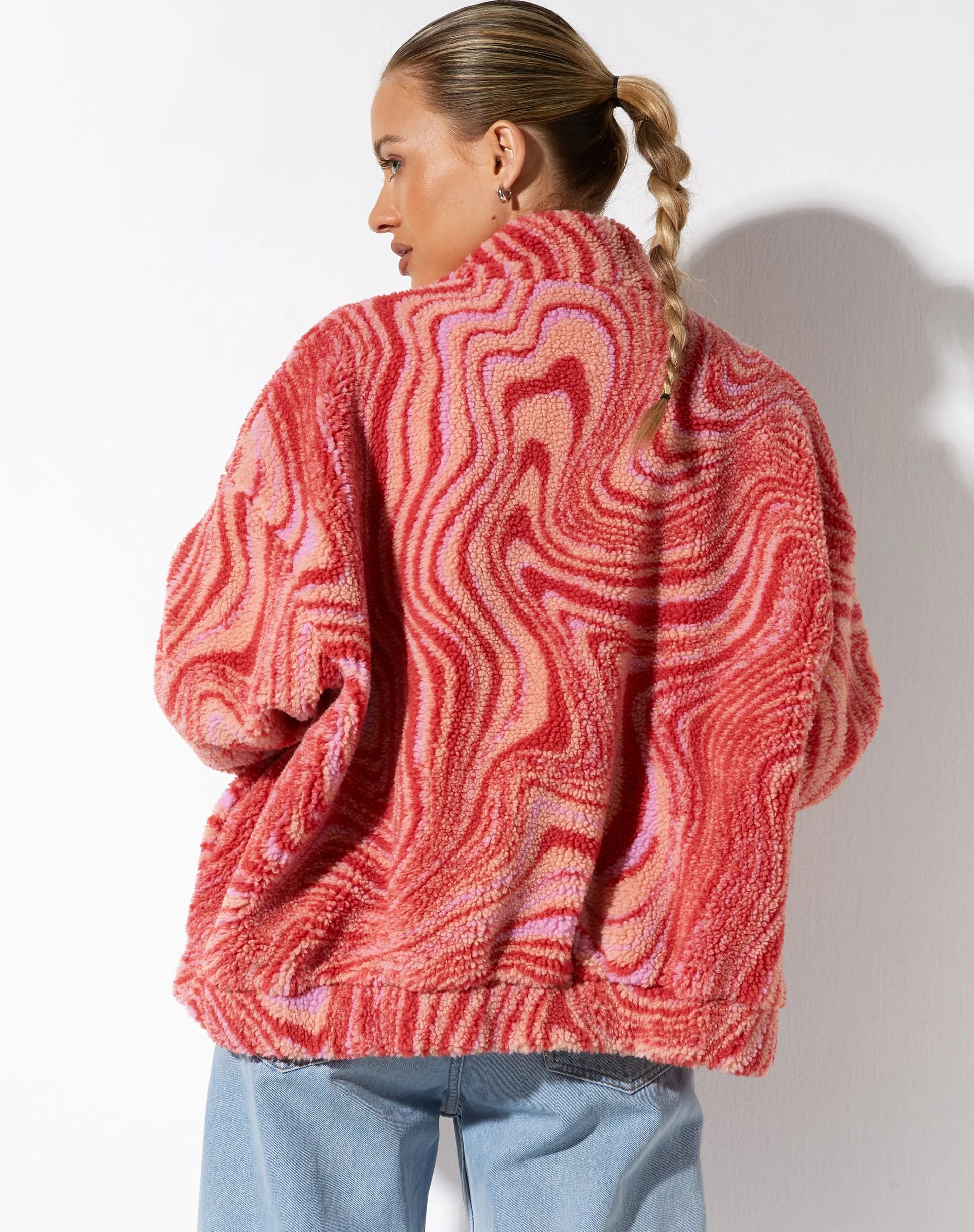 Nereo Jacket in Ripple Pink sold by Motel Rocks product image thumbnail 4