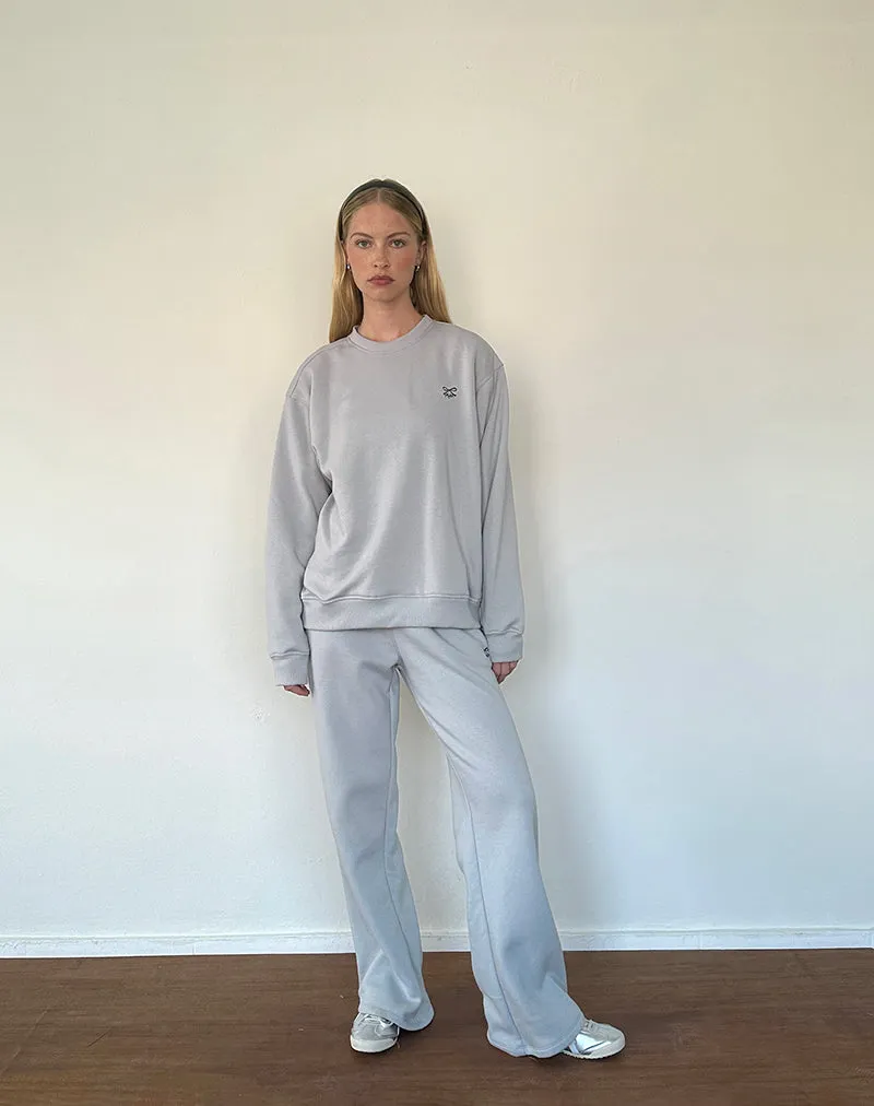 Tillie Sweatshirt in Lunar Rock with Ocean Storm Bow Embroidery sold by Motel Rocks product image thumbnail 5