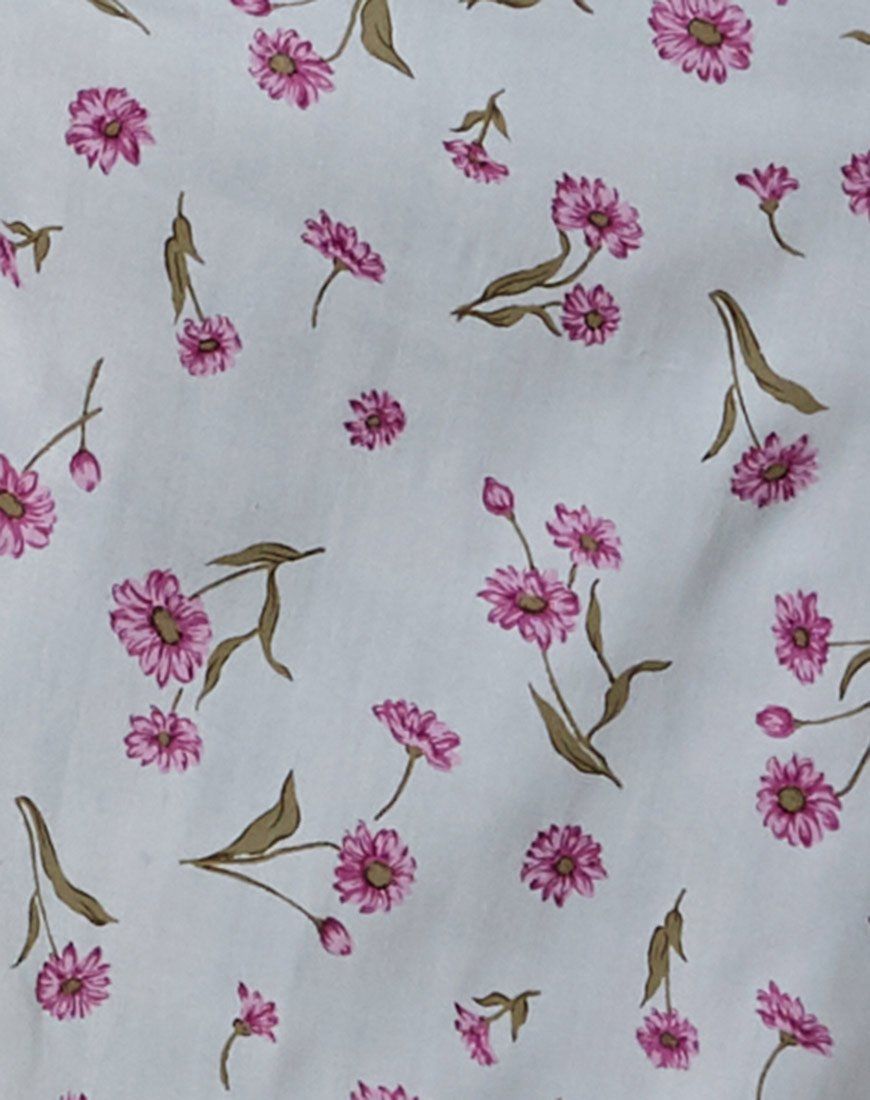 Cello Midi Dress in Little Petal Dusky Blue sold by Motel Rocks product image thumbnail 5