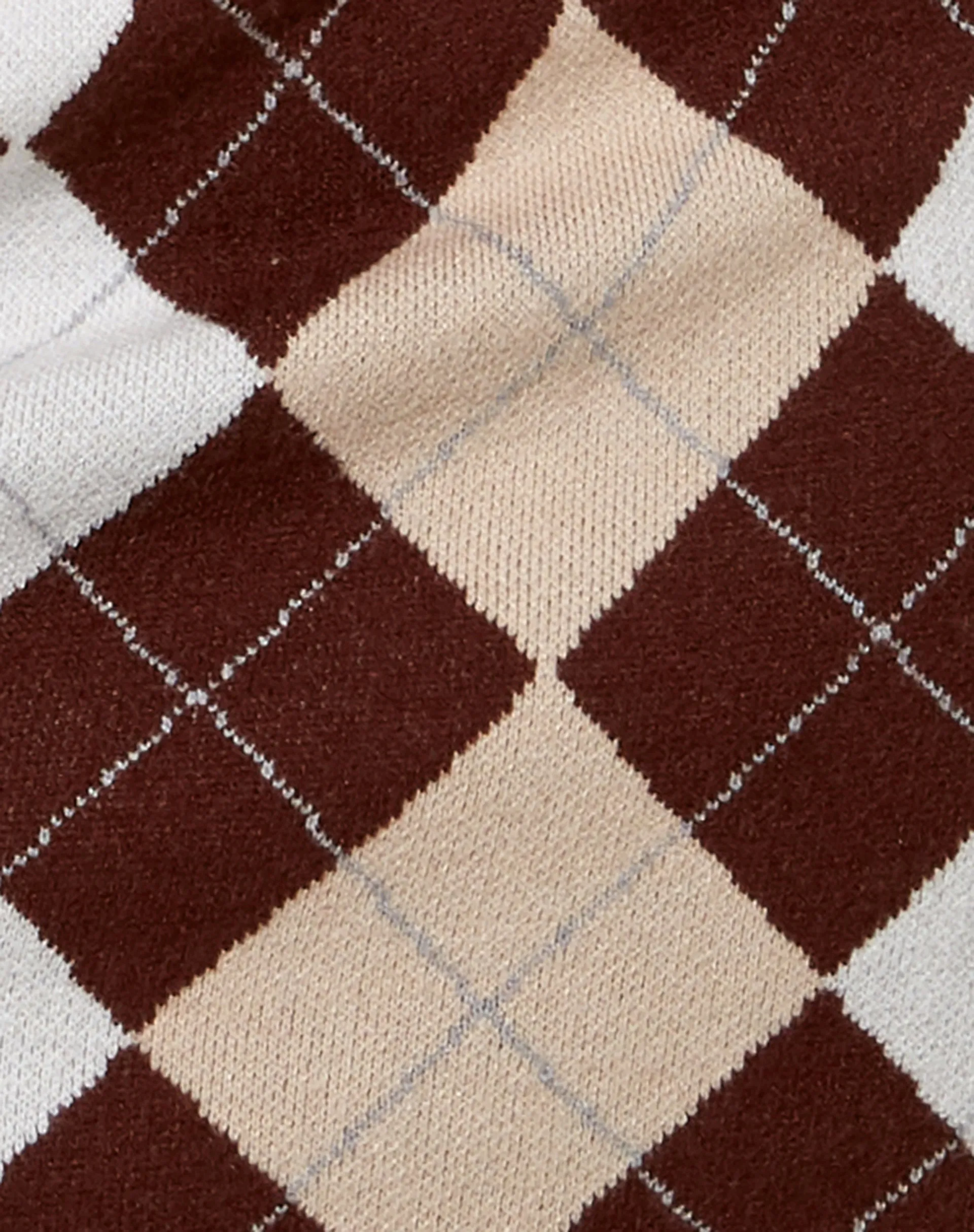 Riani Mini Skirt in Knit Argyle Tan sold by Motel Rocks product image thumbnail 5