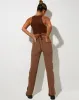 Giwta Crop Top in Lycra Cocoa sold by Motel Rocks