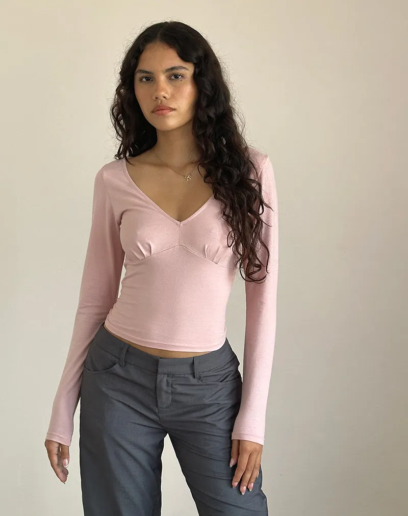 Sisil Long Sleeve Top In Pink Lady sold by Motel Rocks product image thumbnail 2
