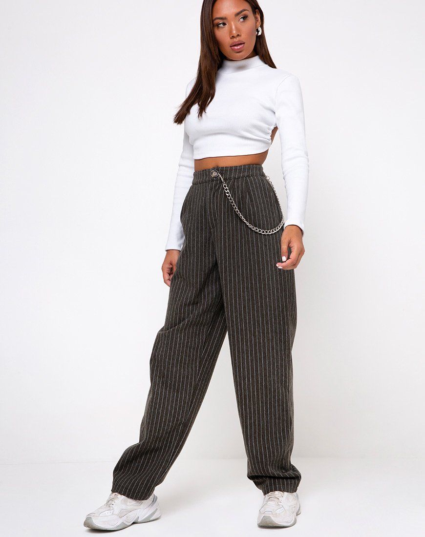 Quelia Crop Top in Rib White sold by Motel Rocks product image thumbnail 3