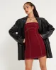 Baladis Mini Dress in Tailoring Redwood sold by Motel Rocks