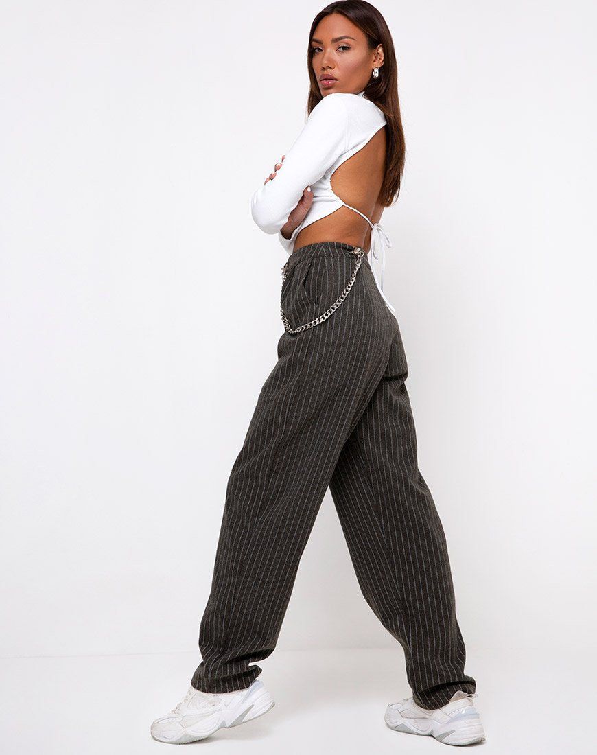 Quelia Crop Top in Rib White sold by Motel Rocks product image thumbnail 4