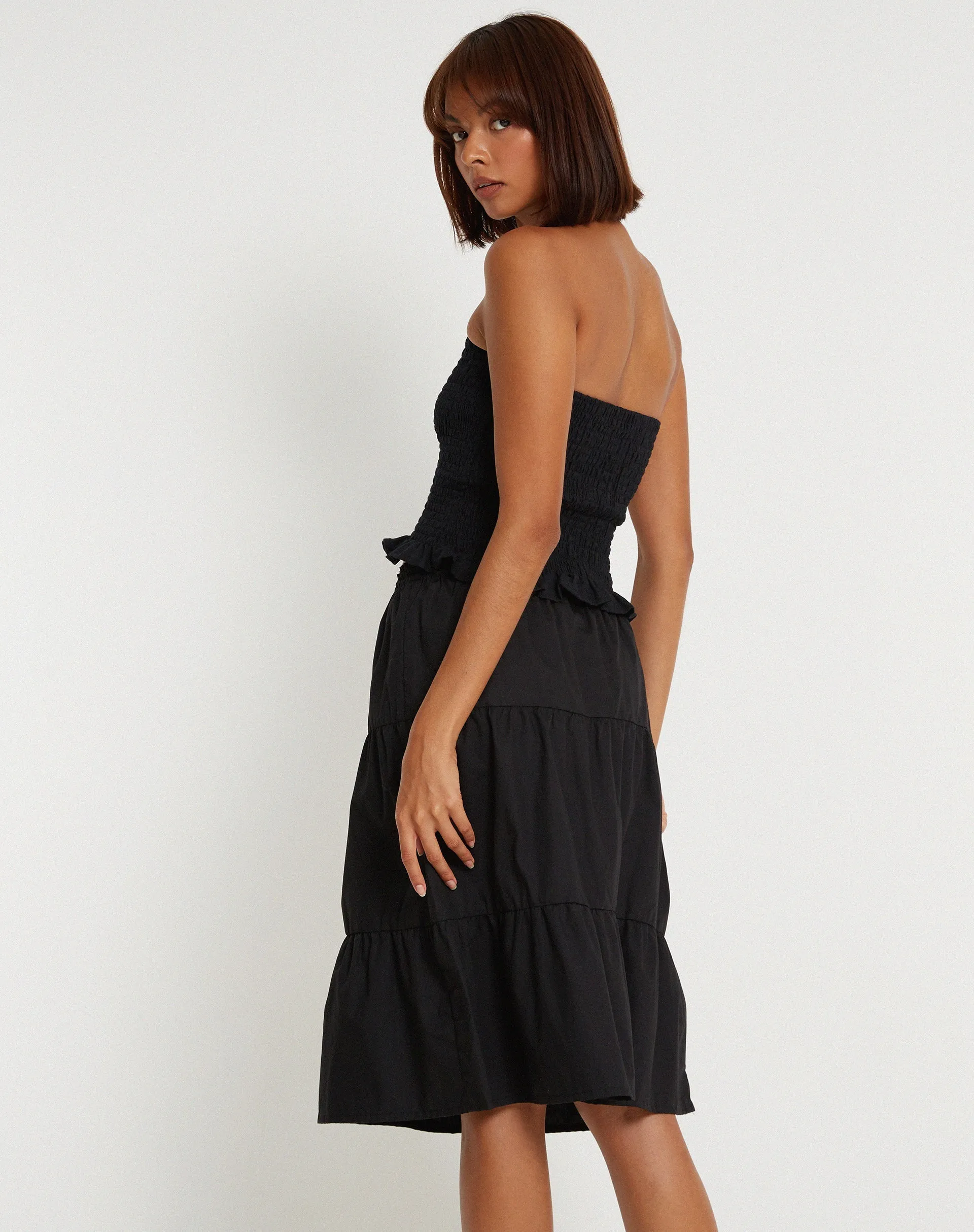 Kiyo Bandeau Top in Black sold by Motel Rocks product image thumbnail 2