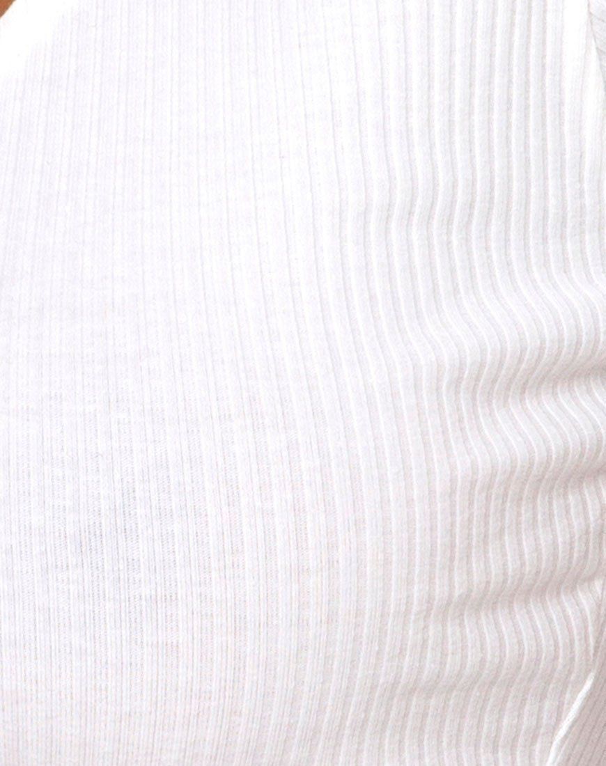 Rivera Crop Top in Rib Ivory sold by Motel Rocks product image thumbnail 5